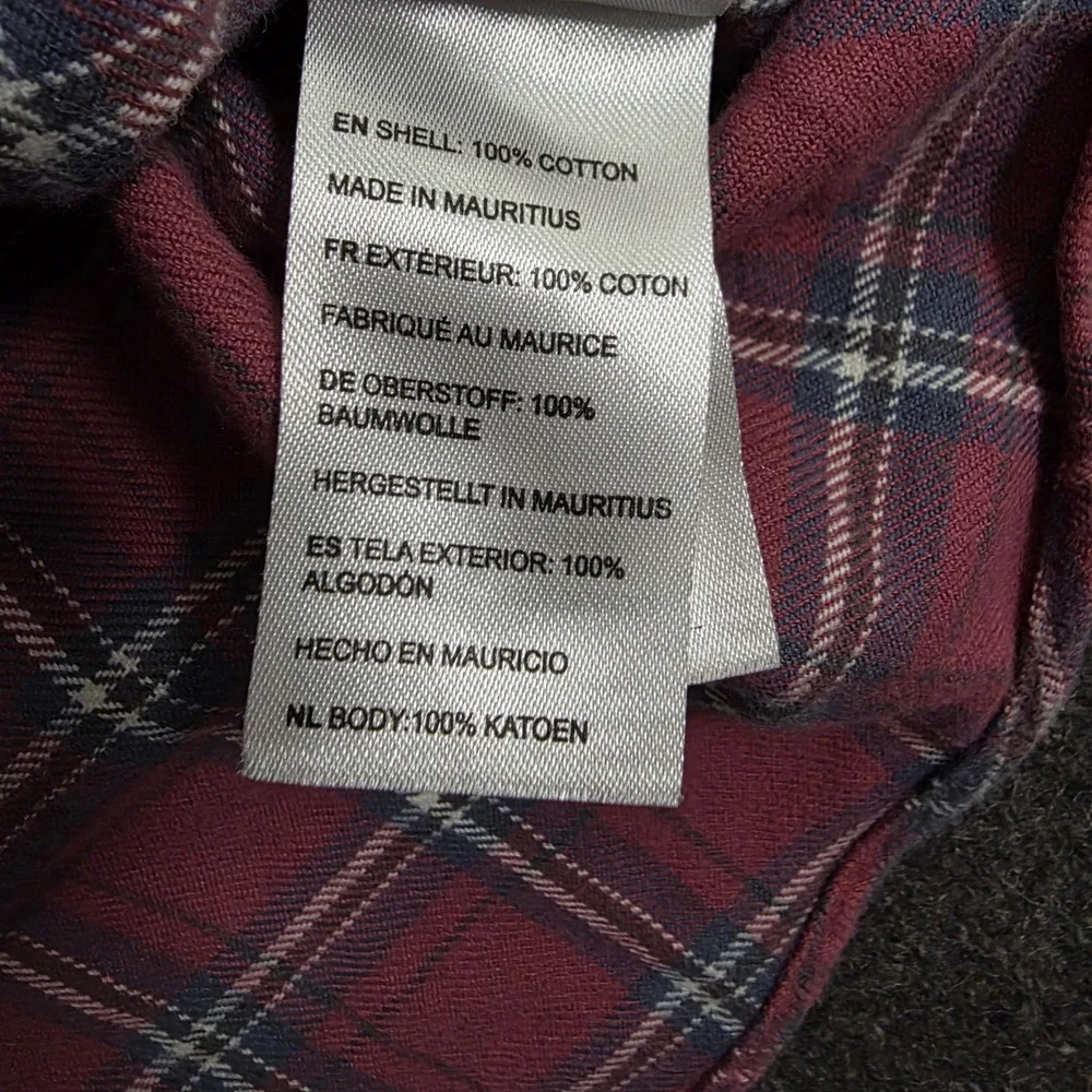 UNTUCKit‎ Barnwood Red Plaid Button Down Flannel Shirt 3XL Cotton Regular Fit